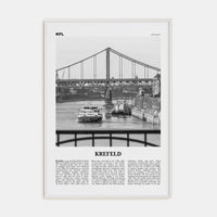 Krefeld Poster White Wood / 8x12 in Nbourhood Travel B&W Poster