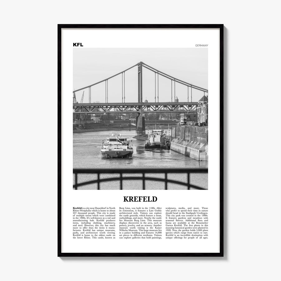 Krefeld Newspaper Poster, framed poster mockup