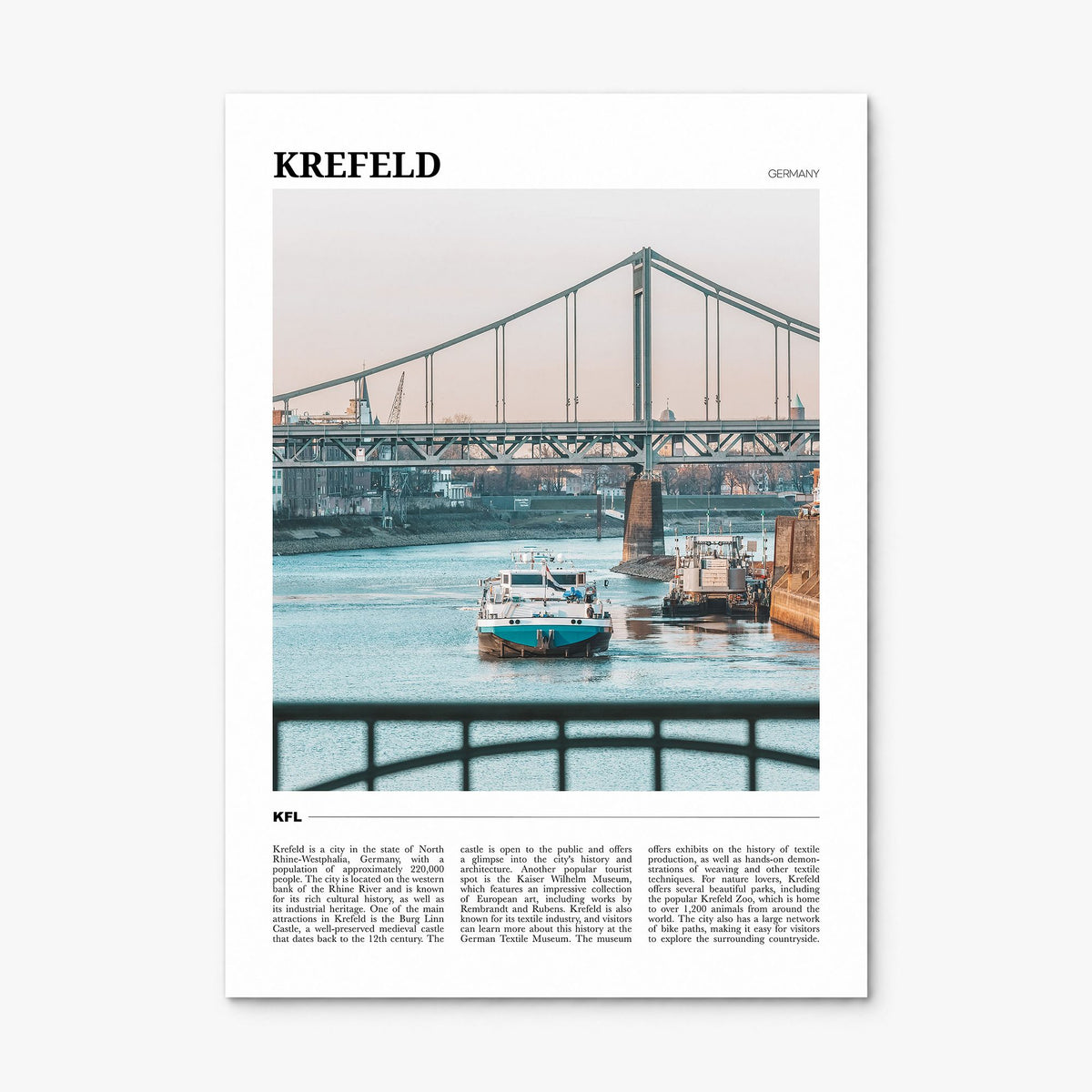 Krefeld Travel Poster, print only (unframed)