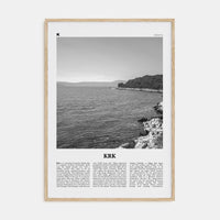 Krk Poster Natural Wood / 8x12 in Nbourhood Travel B&W Poster