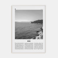 Krk Poster White Wood / 8x12 in Nbourhood Travel B&W Poster