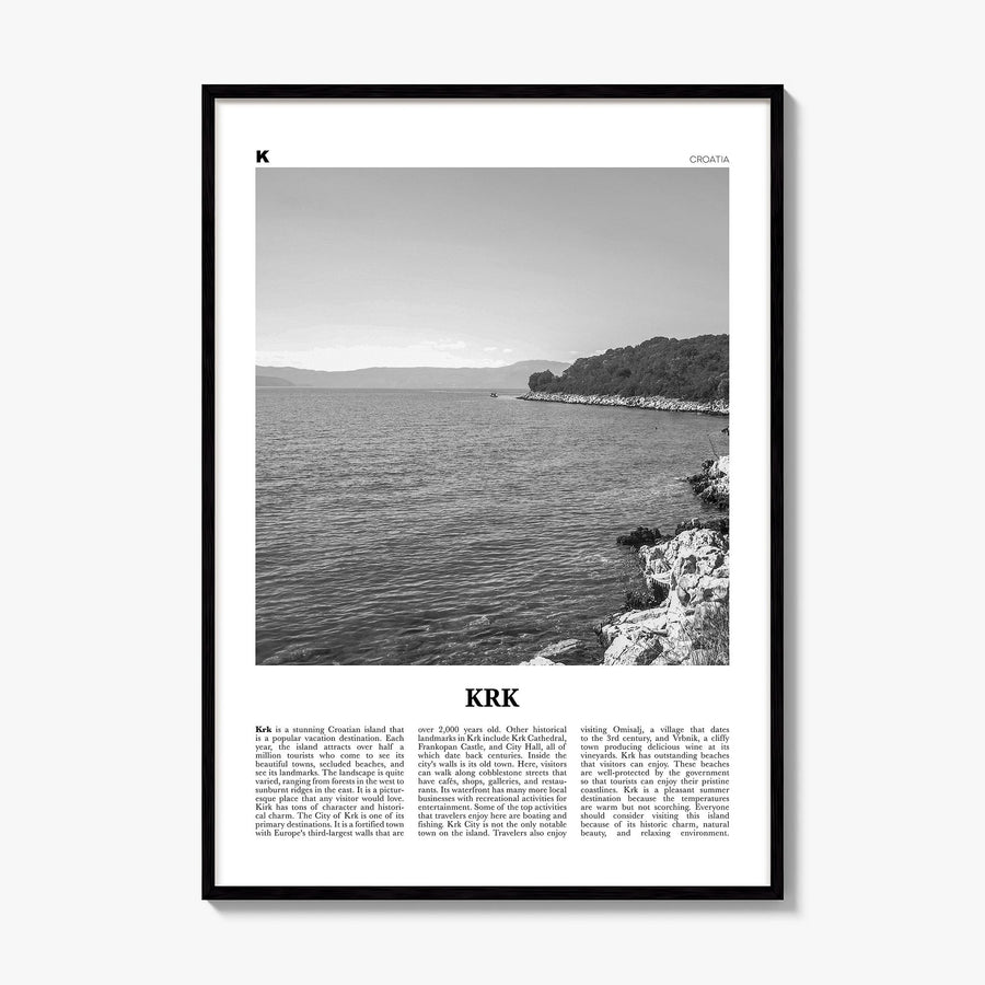 Krk Newspaper Poster, framed poster mockup