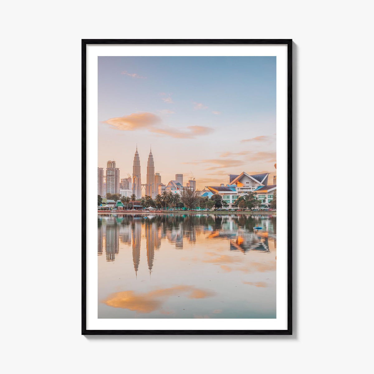 Kuala Lumpur colorful photo poster of Malaysia – vertical wall art, unframed print shown in interior mockup