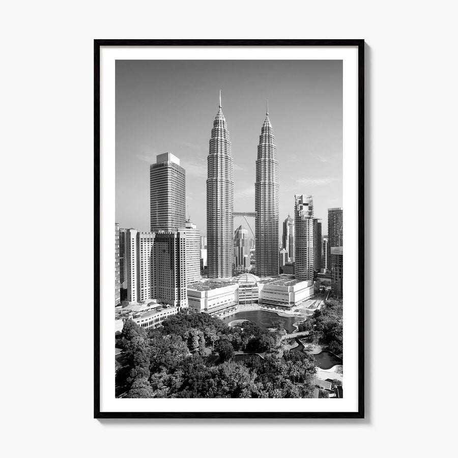 Kuala Lumpur Photo Poster, framed poster mockup, white border