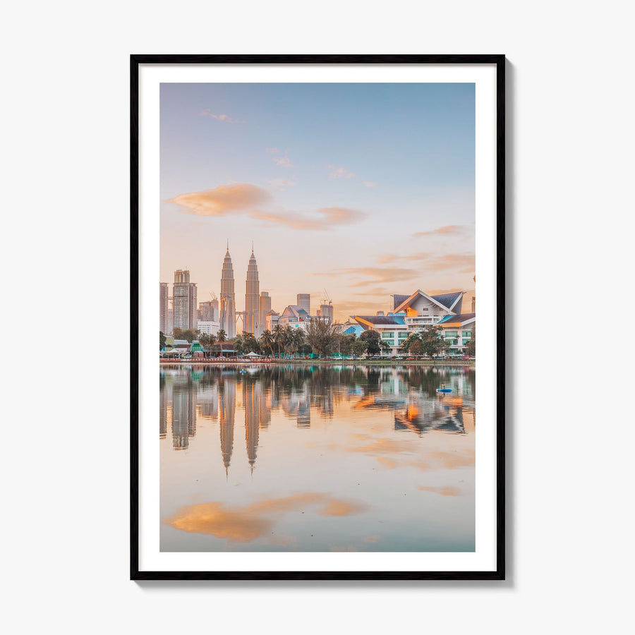 Kuala Lumpur Photo Poster, framed poster mockup, white border