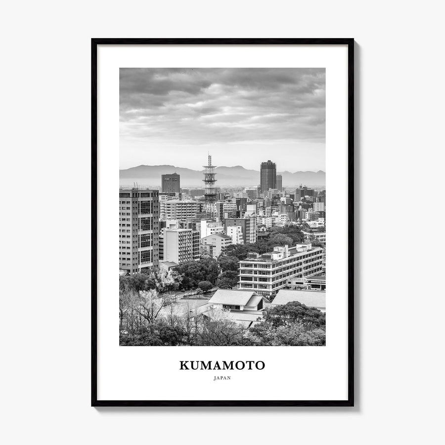 Kumamoto Classic Poster, framed poster mockup
