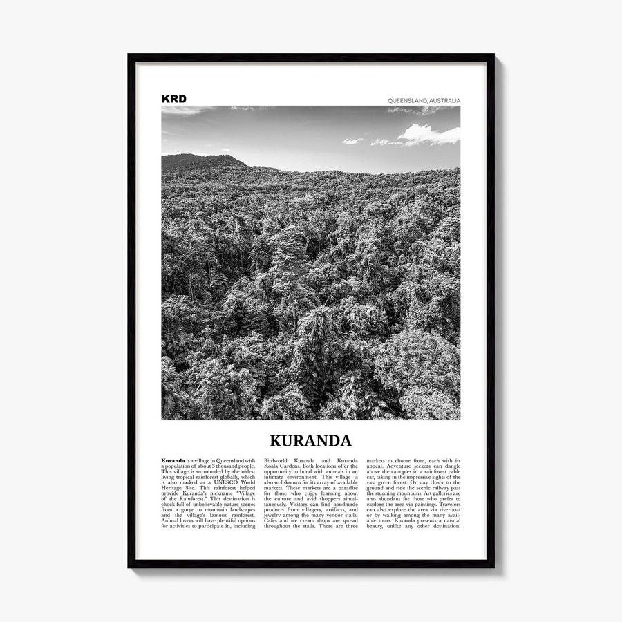 Kuranda Newspaper Poster, framed poster mockup