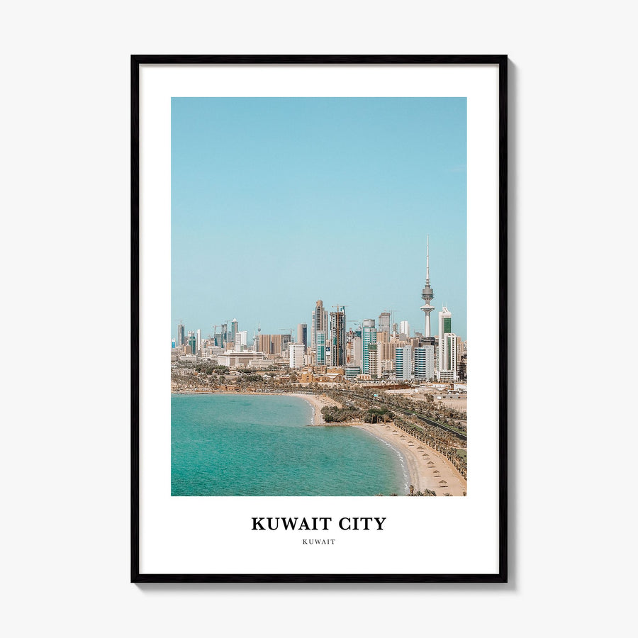 Kuwait City Classic Poster, framed poster mockup