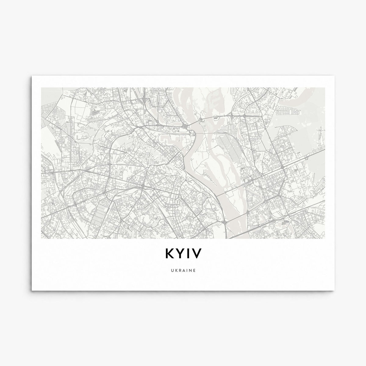 Kyiv Map Poster, print only (unframed)