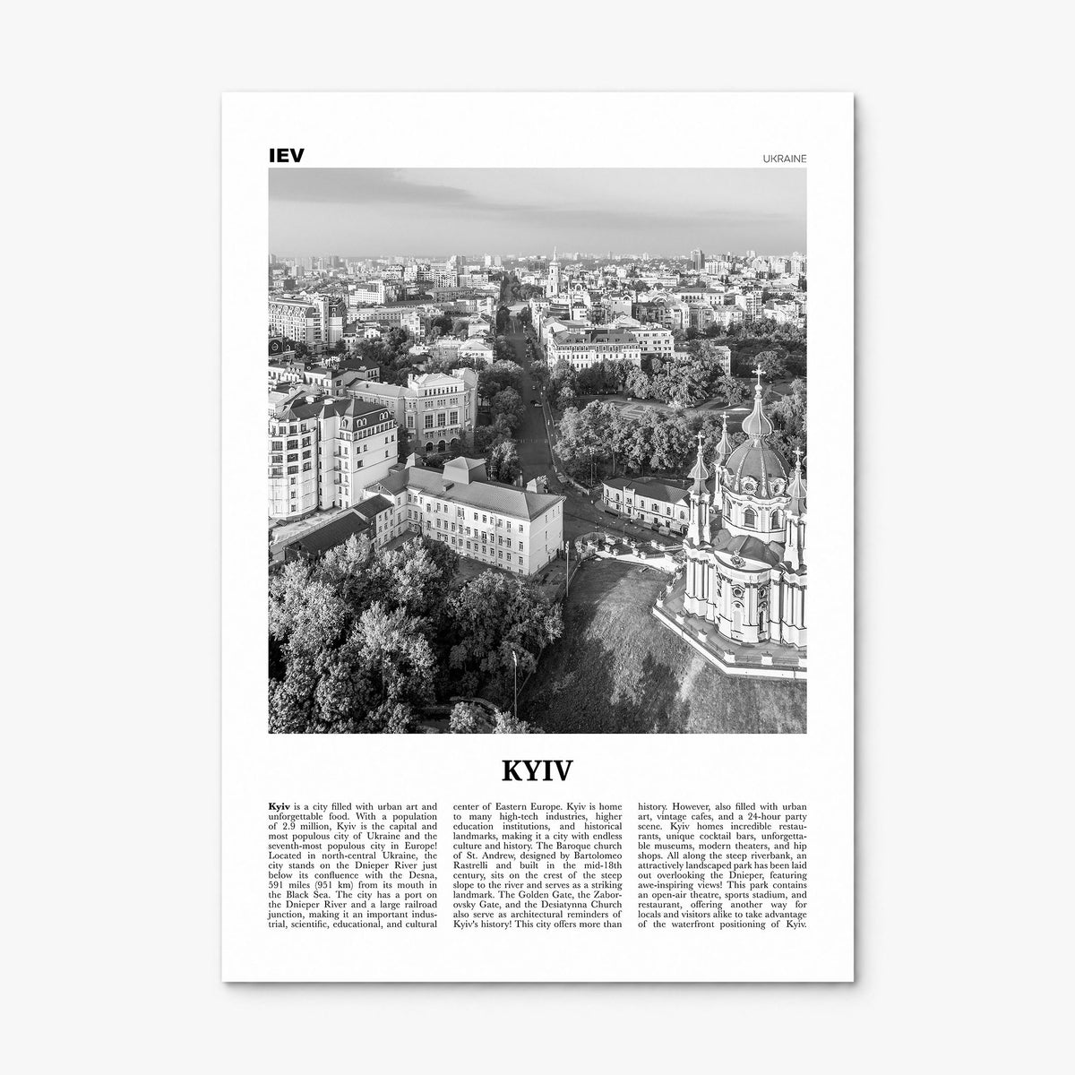 Kyiv Newspaper No 1 Poster, print only (unframed)