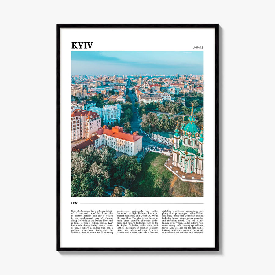 Kyiv Travel Poster, framed poster mockup