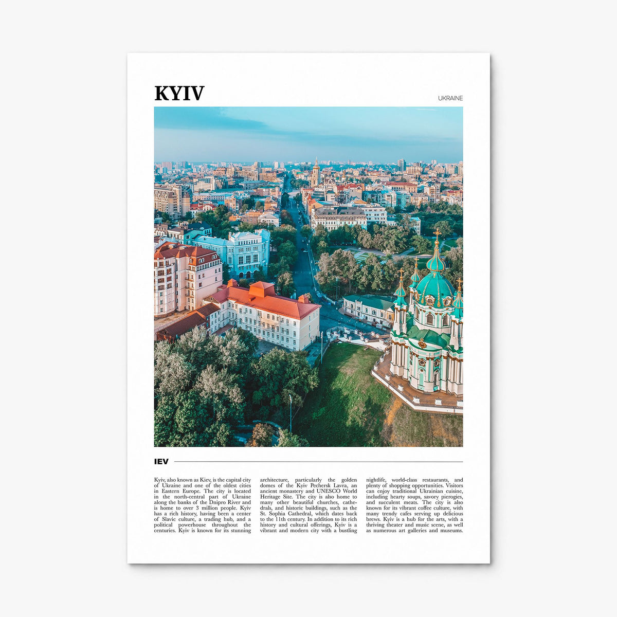 Kyiv Travel Poster, print only (unframed)
