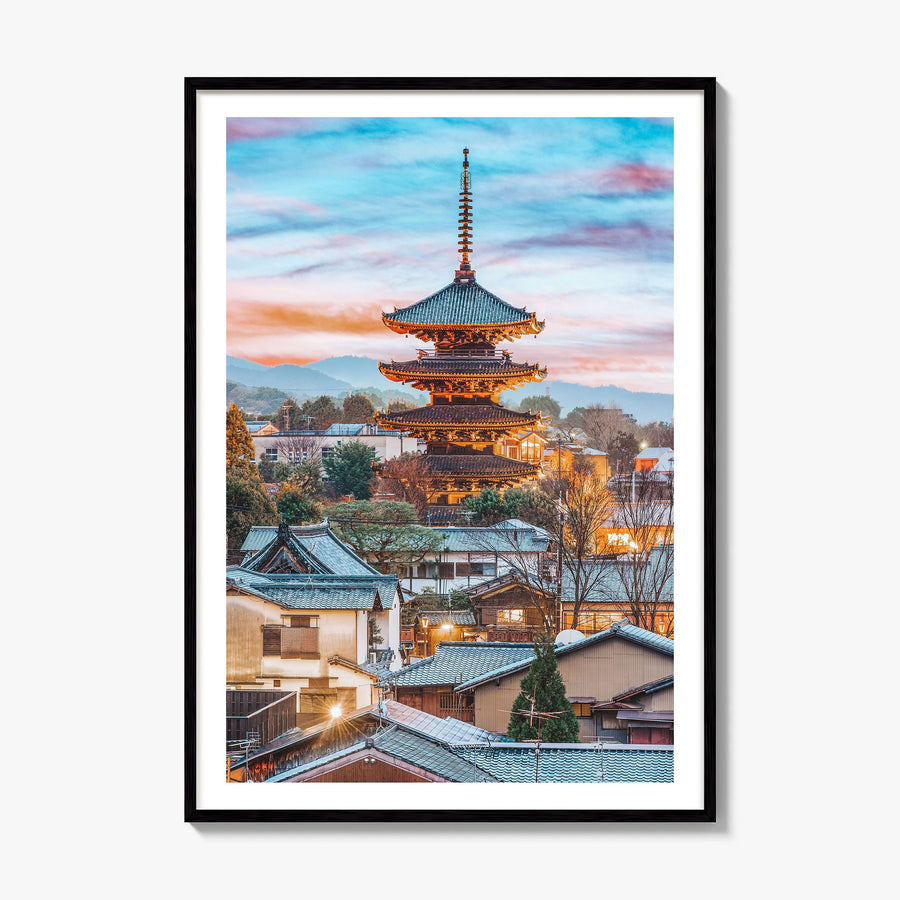 Kyoto Photo Poster, framed poster mockup, white border