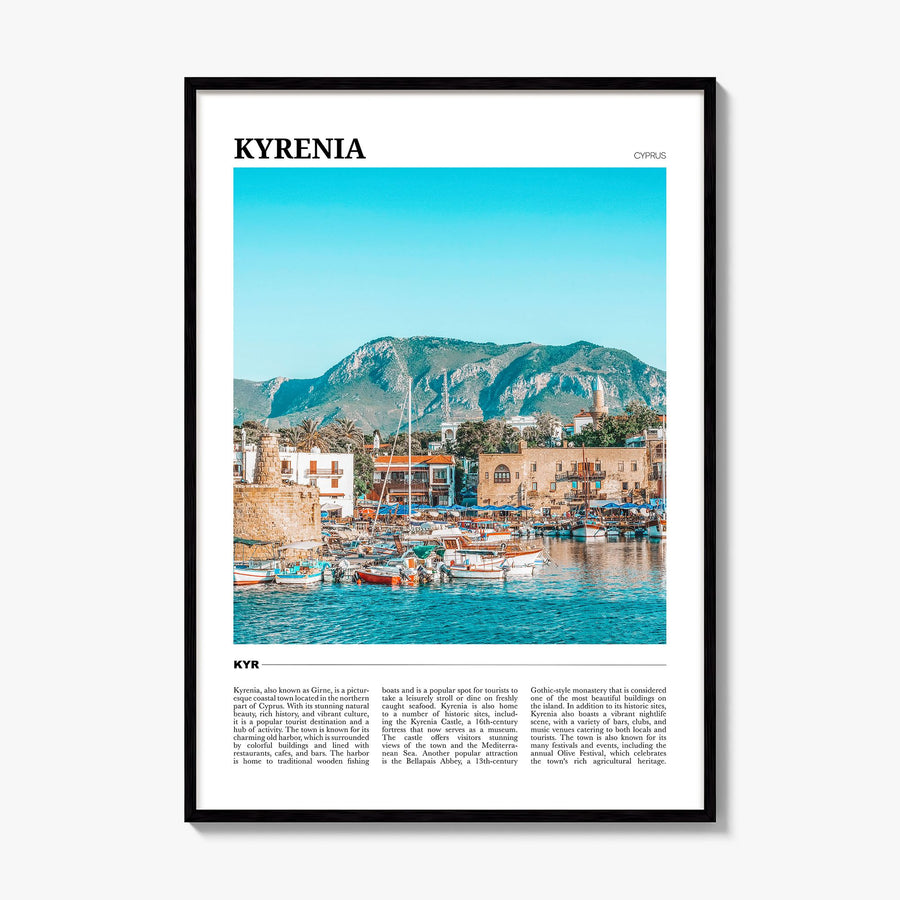 Kyrenia Travel No 1 Poster, framed poster mockup