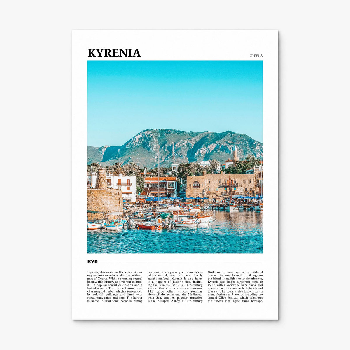 Kyrenia Travel No 1 Poster, print only (unframed)