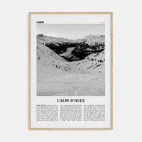 L'Alpe d'Huez Poster Natural Wood / 8x12 in Nbourhood Travel B&W Poster