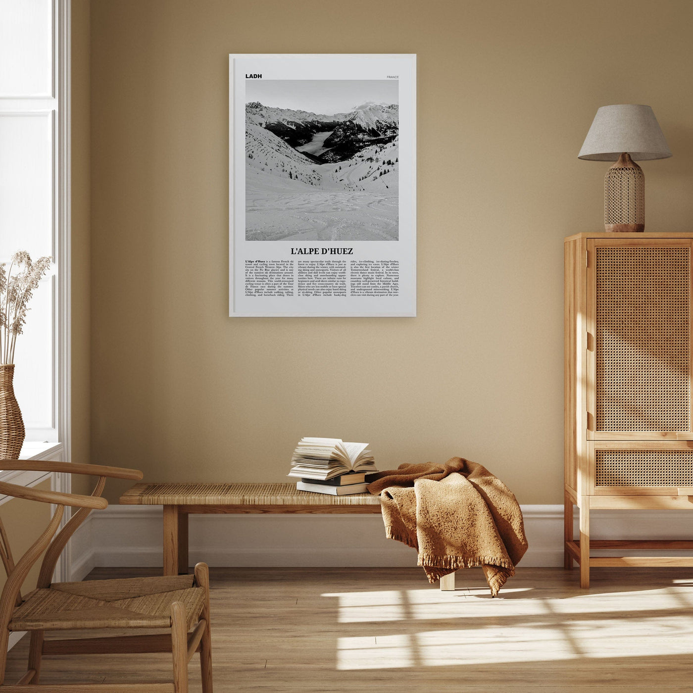 L'Alpe d'Huez Poster Nbourhood Travel B&W Poster