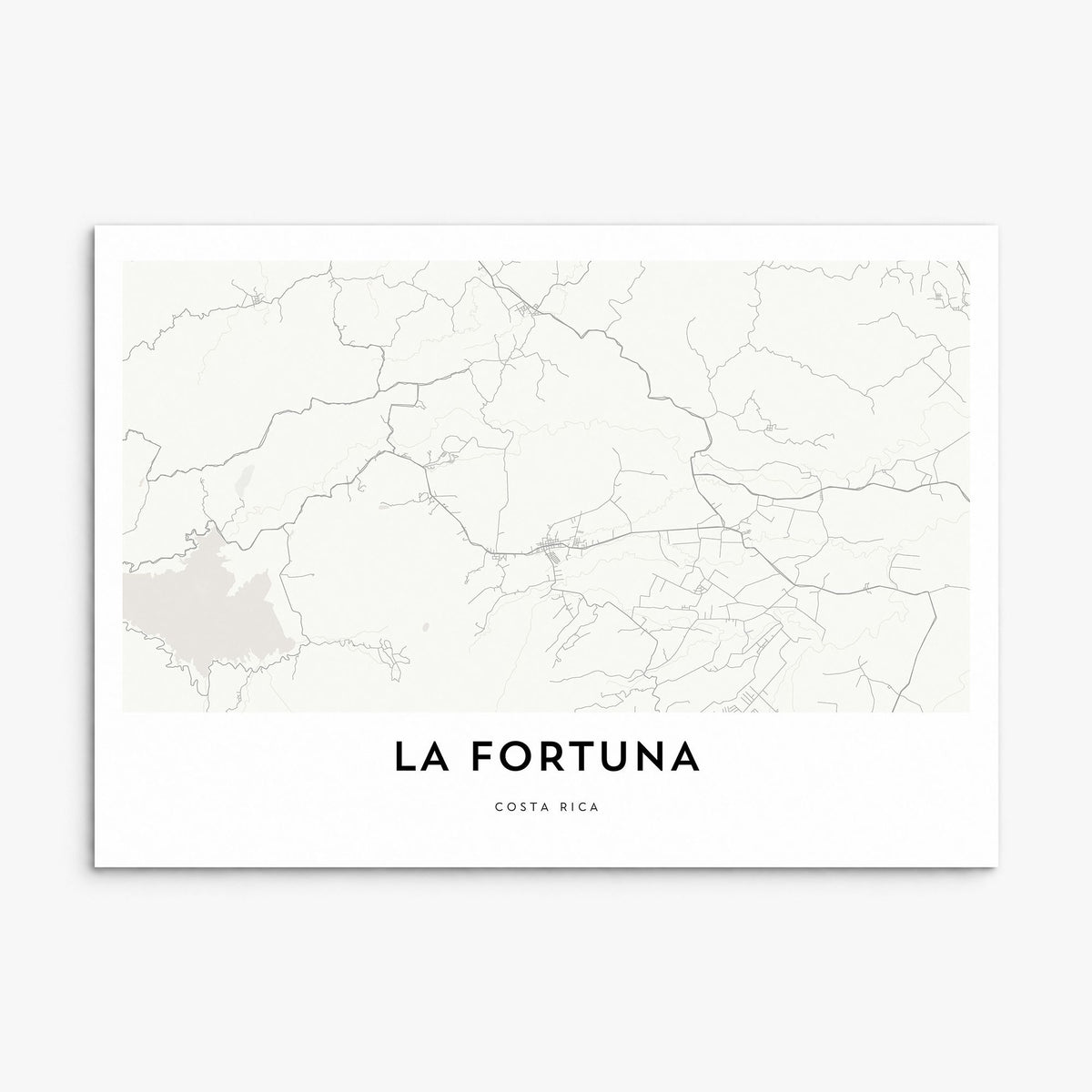 La Fortuna Map Poster, print only (unframed)