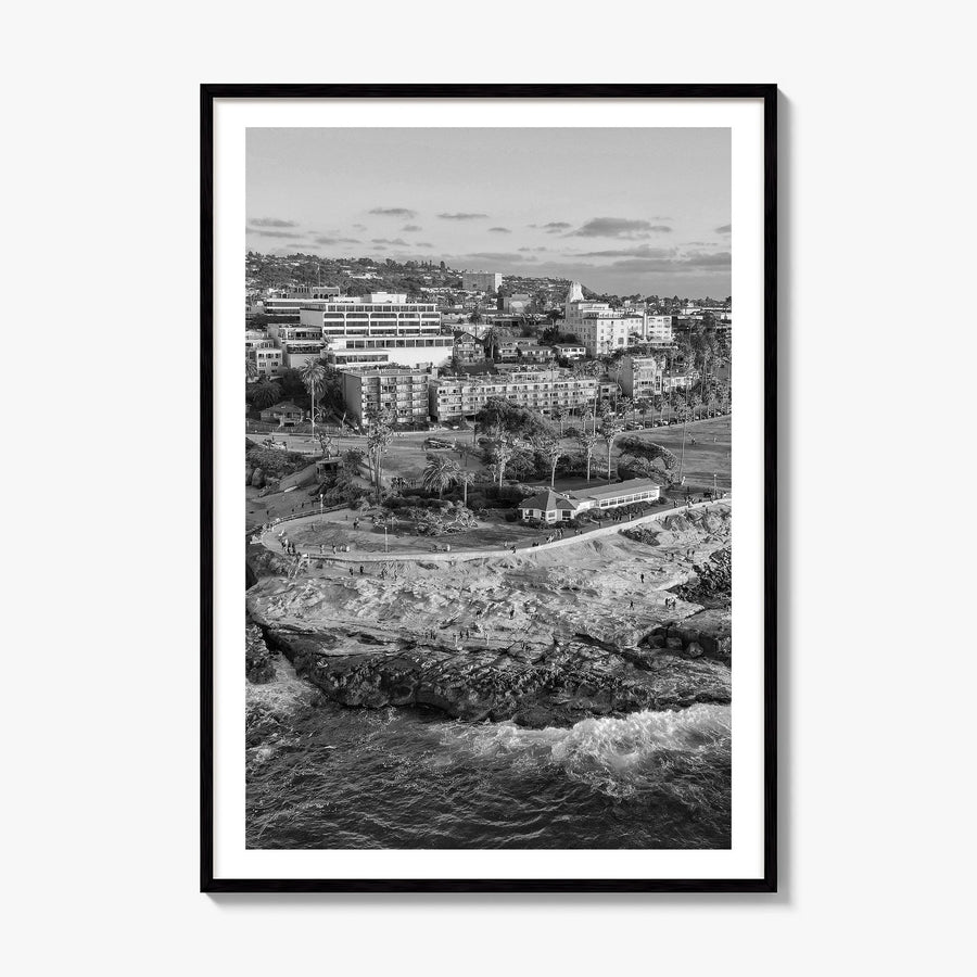 La Jolla Photo No 1 Poster, framed poster mockup, white border