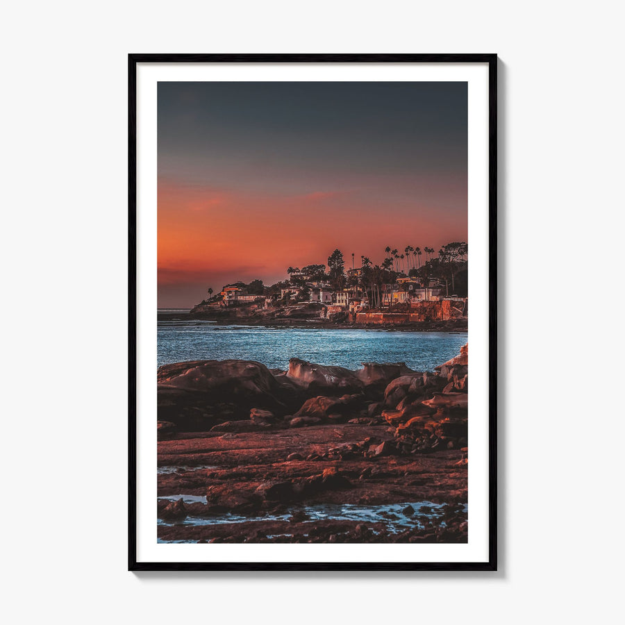 La Jolla Photo No 4 Poster, framed poster mockup, white border