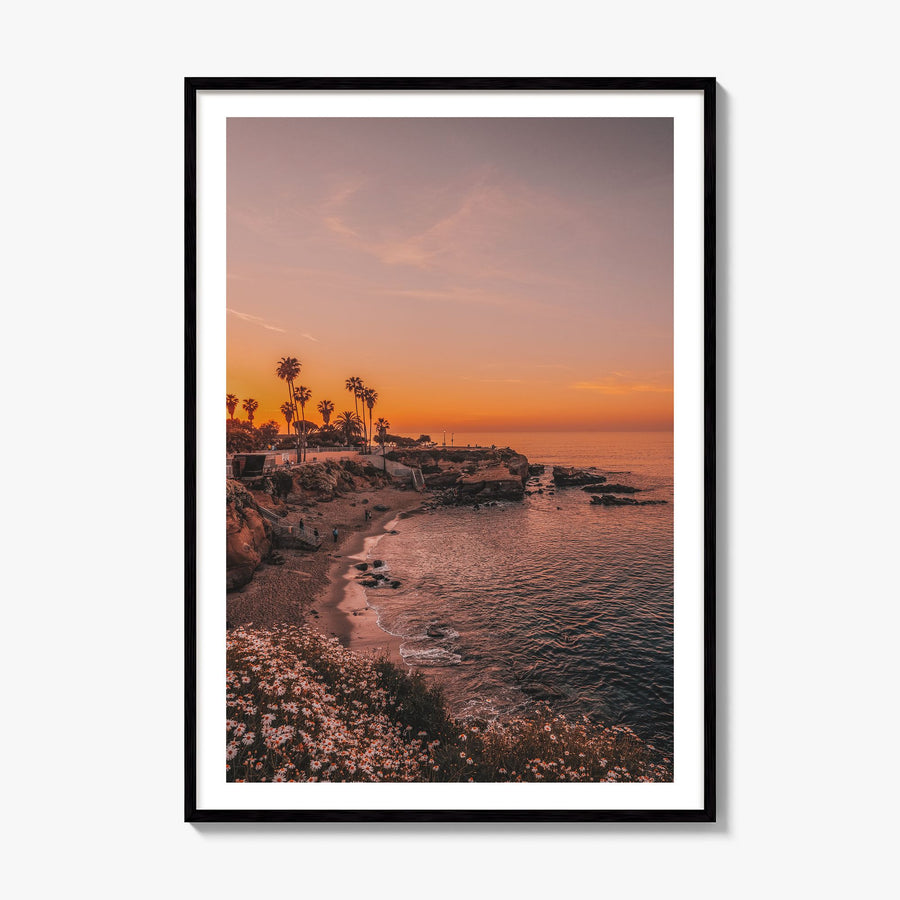 La Jolla Photo No 5 Poster, framed poster mockup, white border