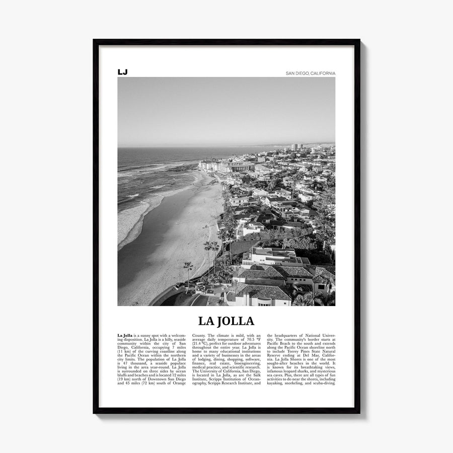 La Jolla Newspaper No 2 Poster, framed poster mockup