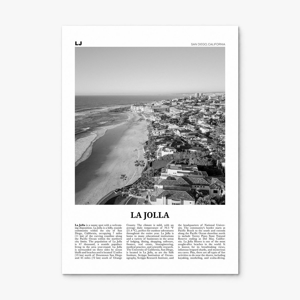 La Jolla Newspaper No 2 Poster, print only (unframed)