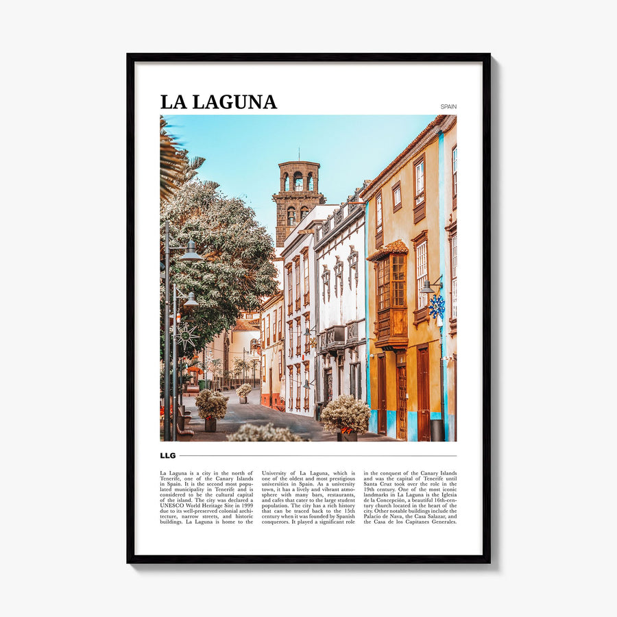 La Laguna Travel Poster, framed poster mockup