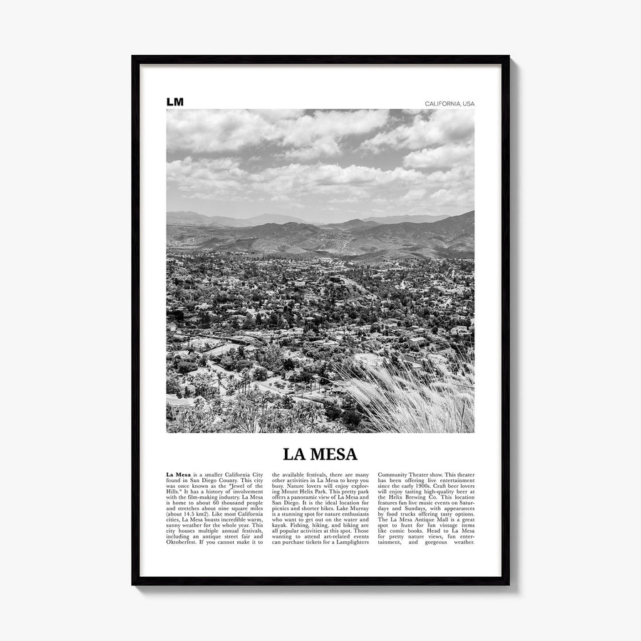 La Mesa Newspaper Poster, framed poster mockup