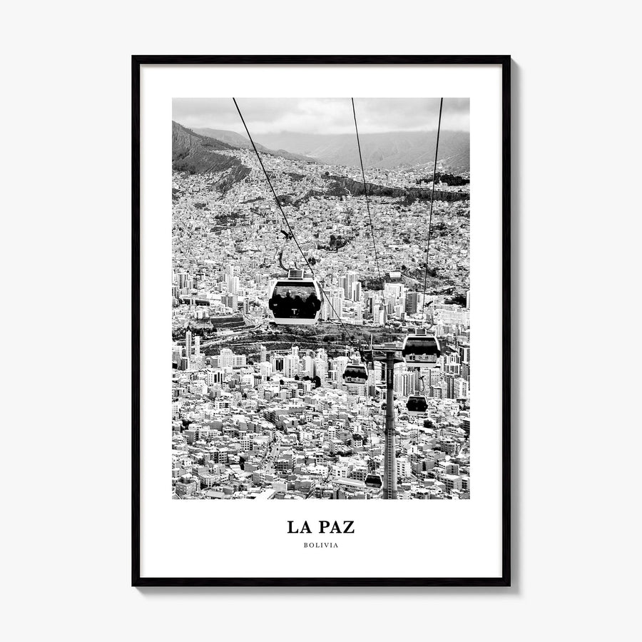 La Paz Classic Poster, framed poster mockup