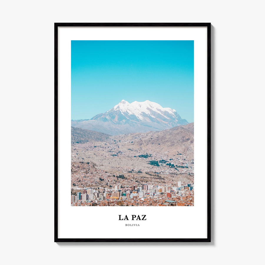 La Paz Classic Poster, framed poster mockup