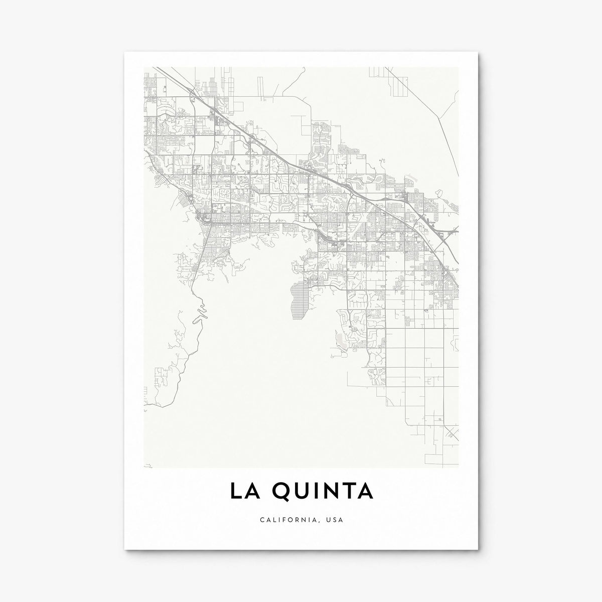 La Quinta Map Poster, print only (unframed)