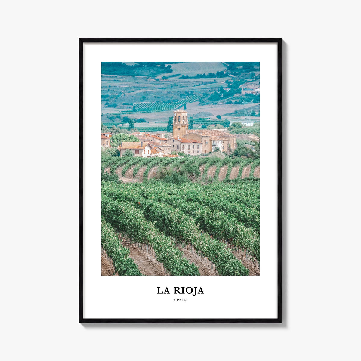 La Rioja colorful classic poster of Argentina – vertical wall art, unframed print shown in interior mockup