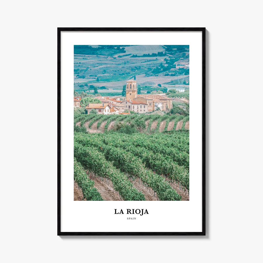 La Rioja colorful classic poster of Argentina – vertical wall art, unframed print shown in interior mockup