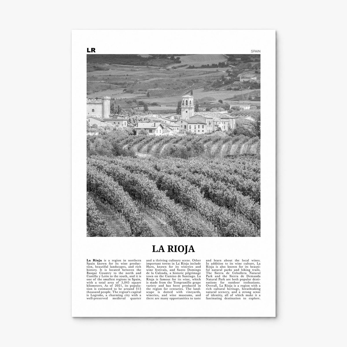 La Rioja Newspaper Poster, print only (unframed)