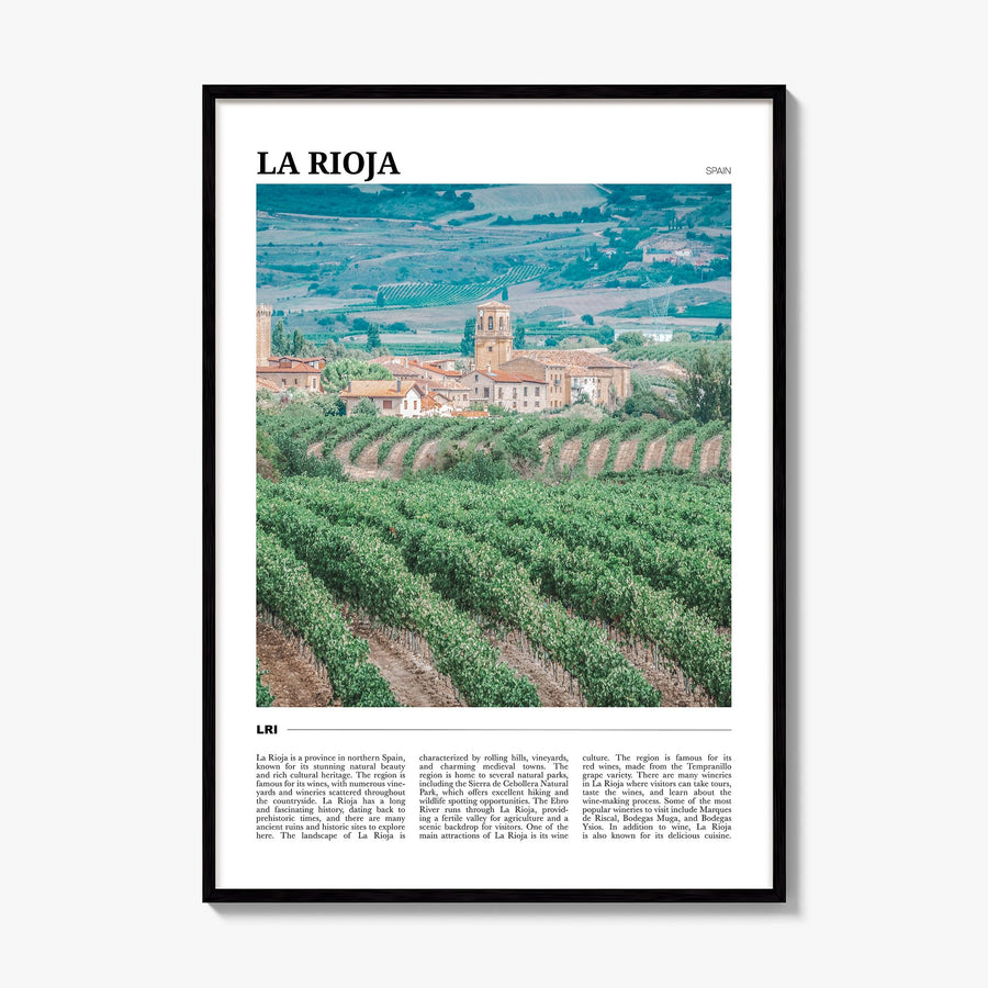 La Rioja Travel Poster, framed poster mockup