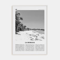 La Romana Poster White Wood / 8x12 in Nbourhood Travel B&W Poster