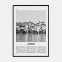 La Spezia Poster Black Wood / 8x12 in Nbourhood Travel B&W Poster