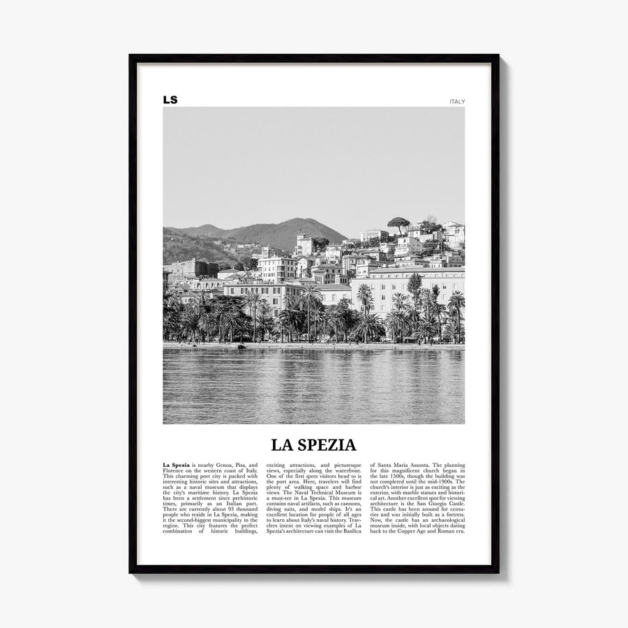 La Spezia Newspaper Poster, framed poster mockup