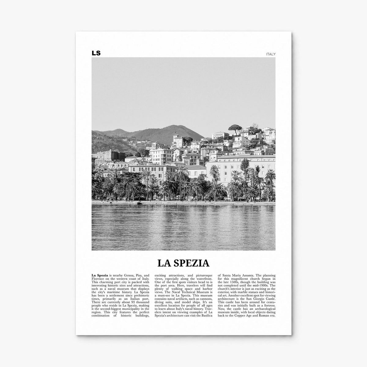 La Spezia Newspaper Poster, print only (unframed)