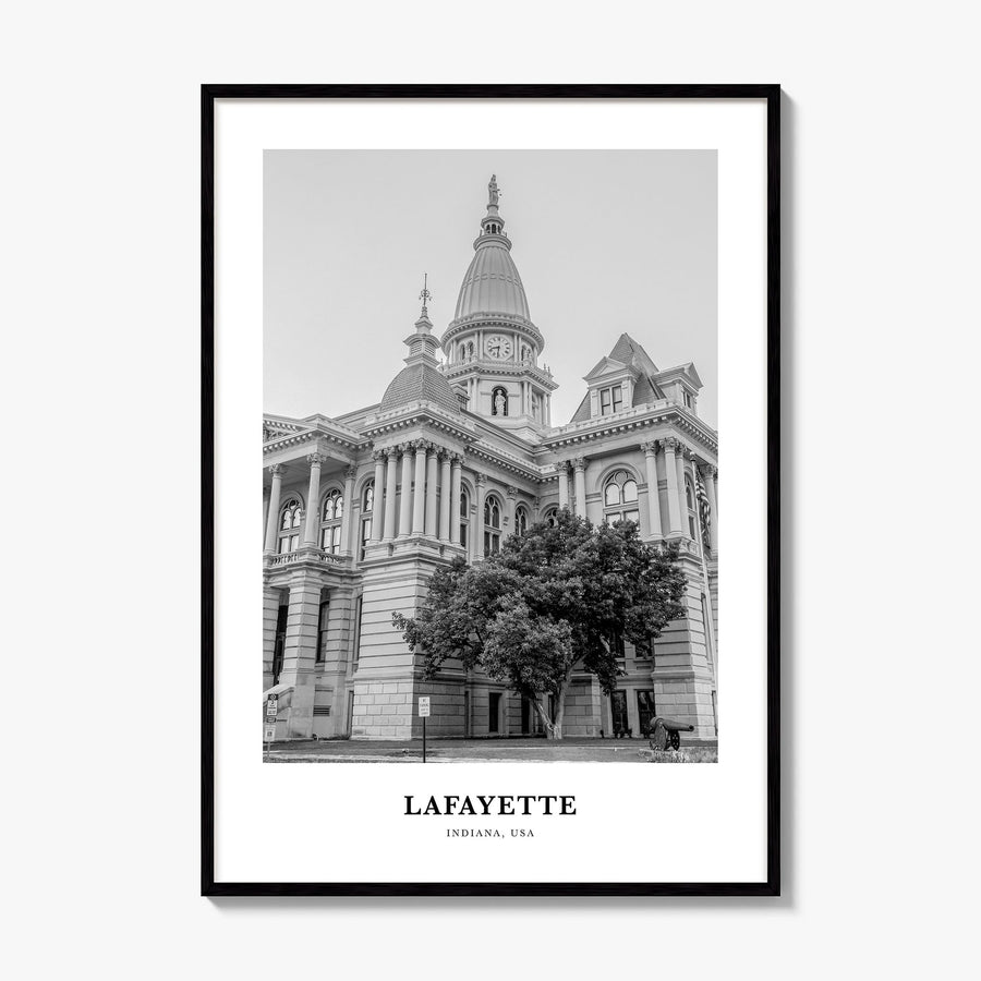 Lafayette, Indiana Classic Poster, framed poster mockup