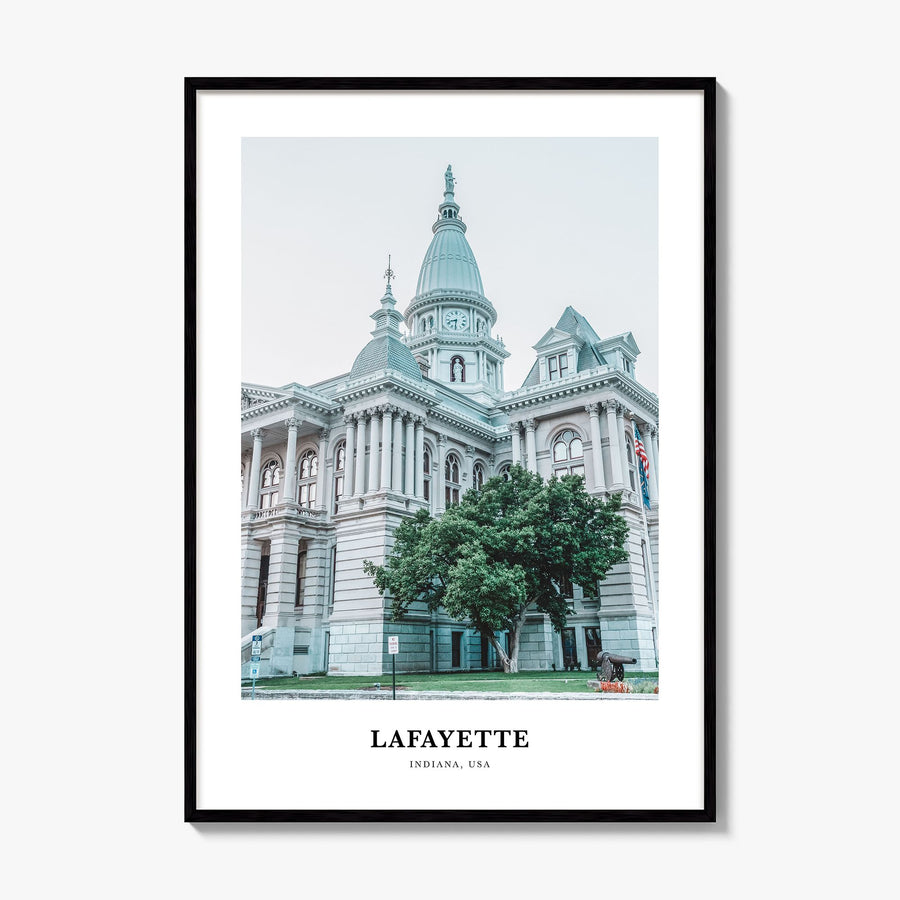 Lafayette, Indiana Classic Poster, framed poster mockup