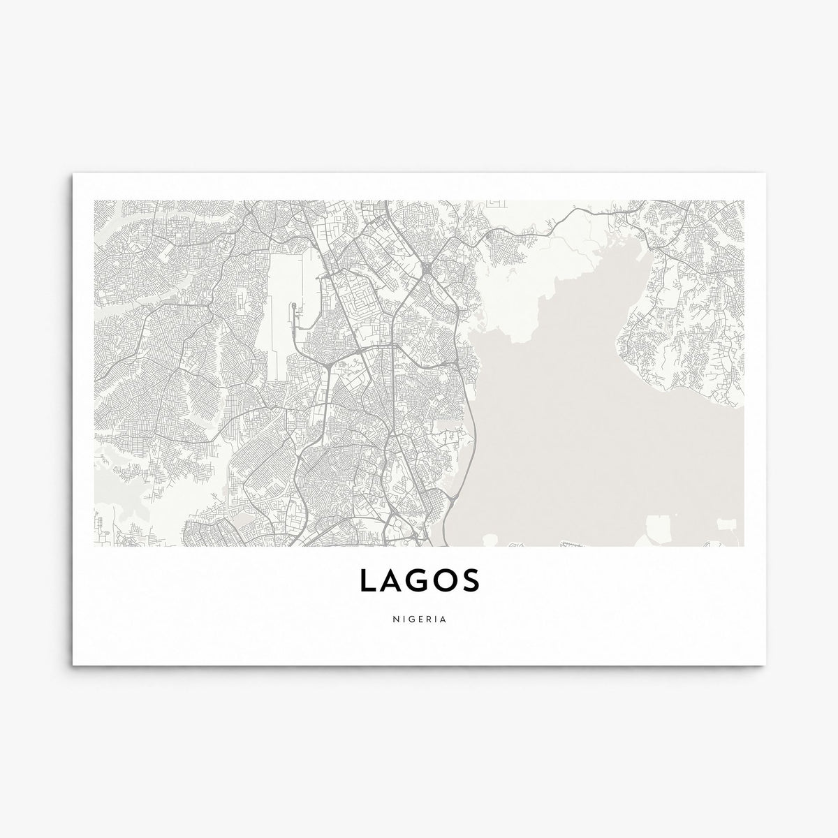 Lagos, Nigeria Map Poster, print only (unframed)