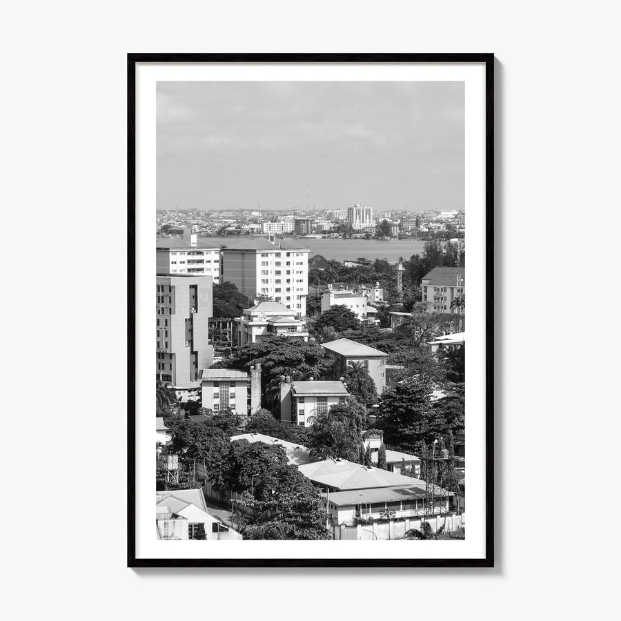 Lagos, Nigeria Photo Poster, framed poster mockup, white border