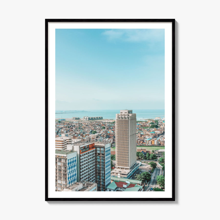 Lagos, Nigeria Photo Poster, framed poster mockup, white border