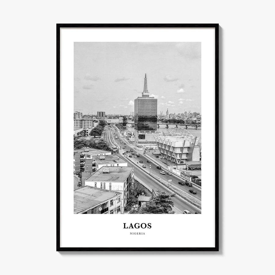 Lagos, Nigeria Classic No 2 Poster, framed poster mockup