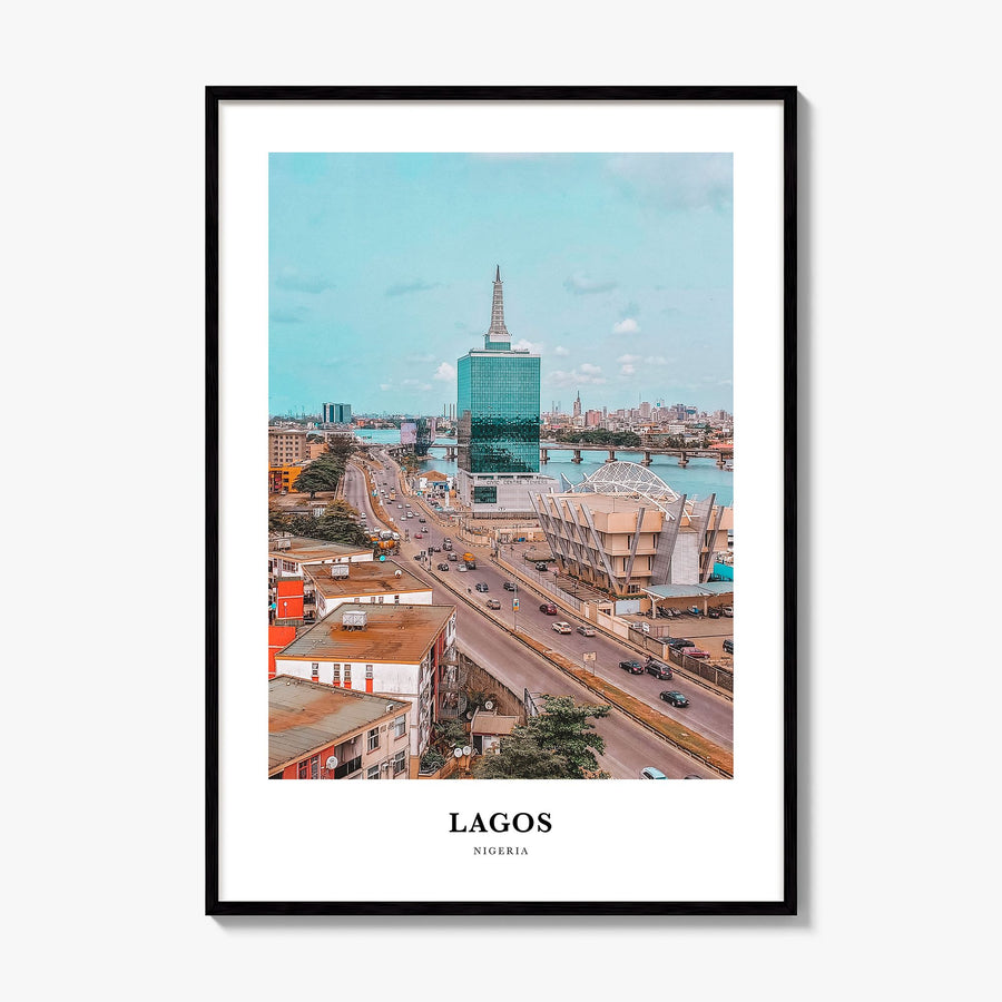 Lagos, Nigeria Classic Poster, framed poster mockup