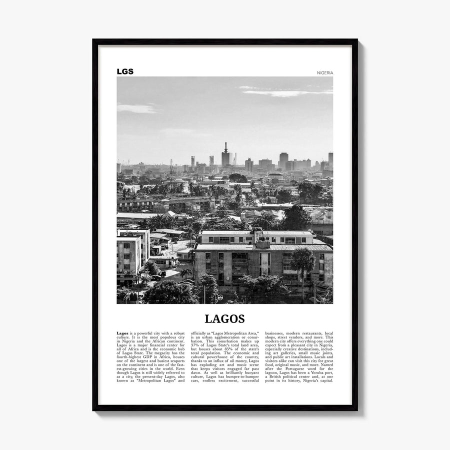 Lagos, Nigeria Newspaper No 1 Poster, framed poster mockup