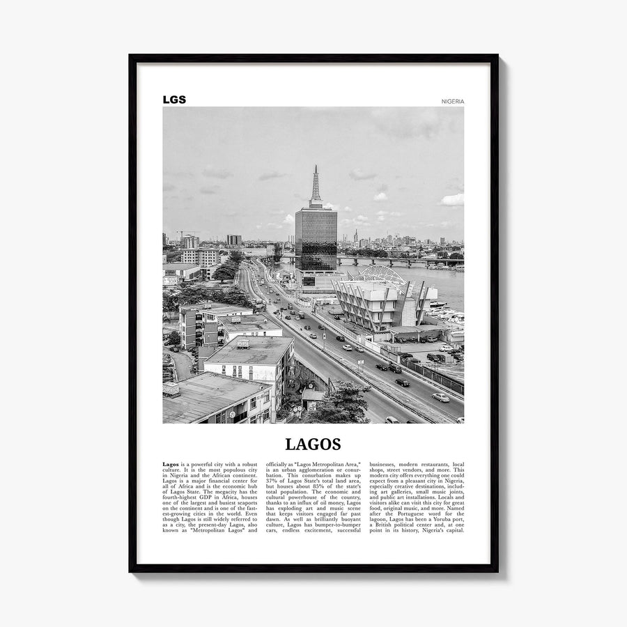 Lagos, Nigeria Newspaper No 2 Poster, framed poster mockup