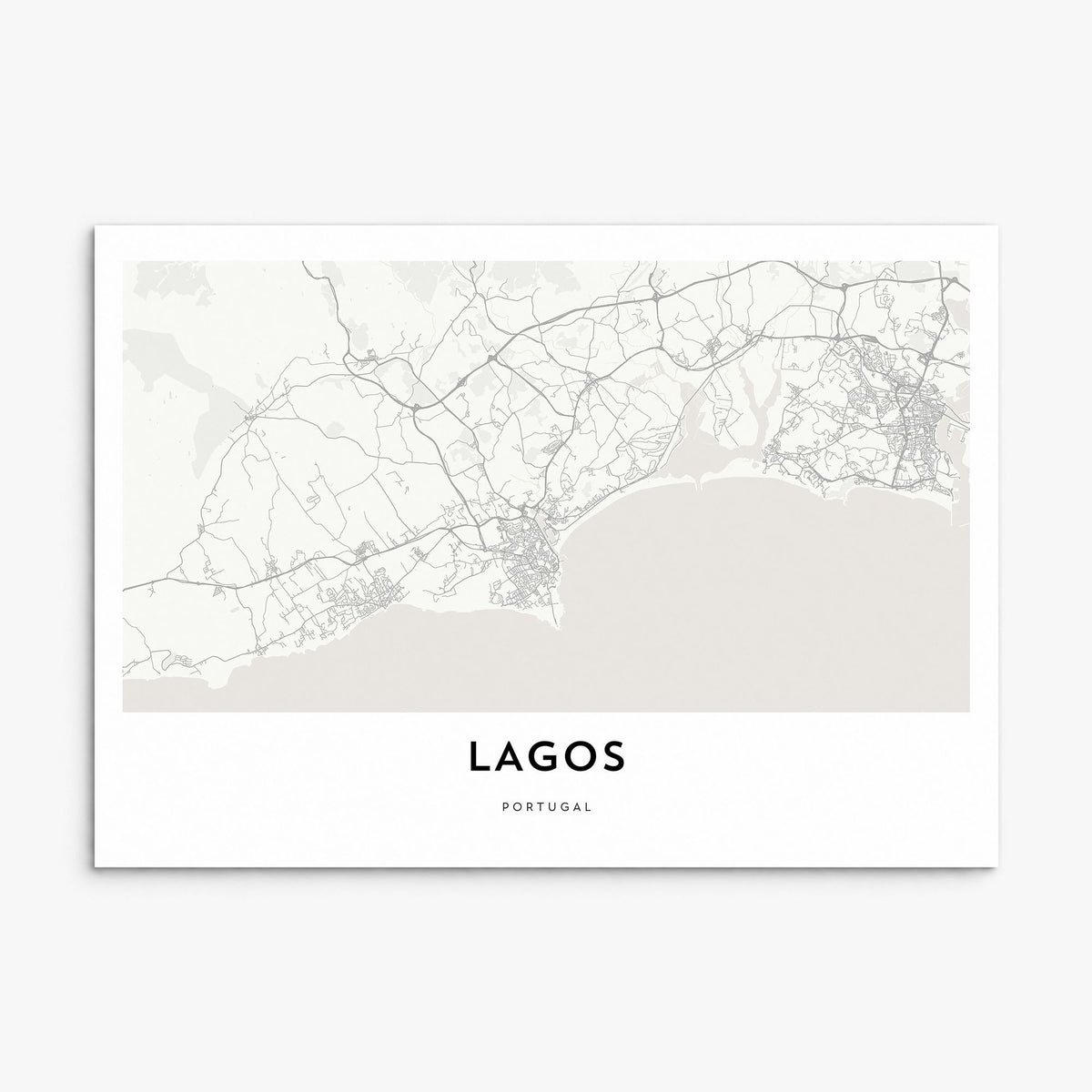 Lagos, Portugal Map Poster, print only (unframed)